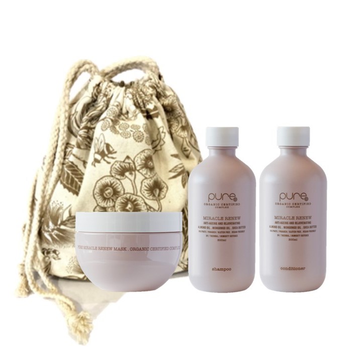 Zestaw Pure Miracle Renew regeneracja, odbudowa, nawilżenie z Kosmetyczką Cotton Travel Bag